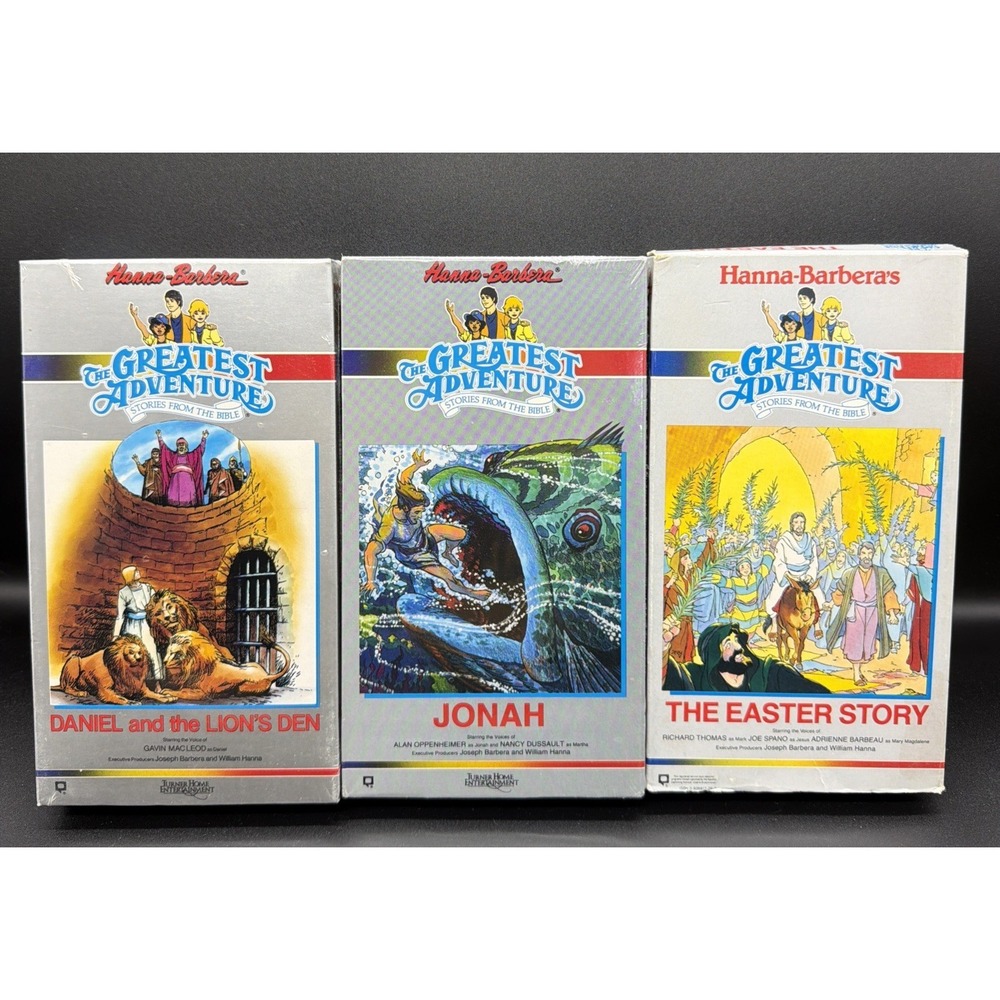 Hanna-Barbera's The Greatest Adventure Stories from the Bible VHS Tapes Lot Of 3